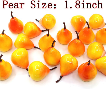20Pcs Fake Artificial Fruit Faux Peach Party Decor Ornament