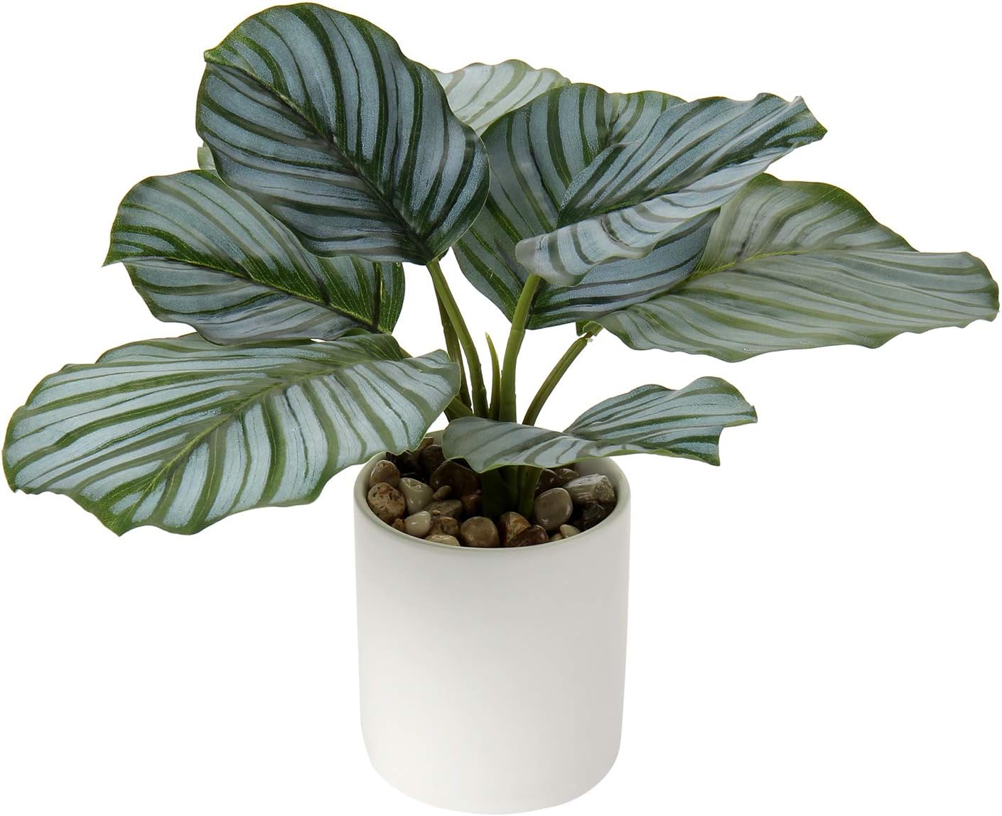 Fake Plants 11.8'' Realistic Monstera Plant Artificial Potted Indoor Plant Houseplant in Black Pot for Home Decor Wedding Centerpiece Dining Table Farmhouse, Green Leaves