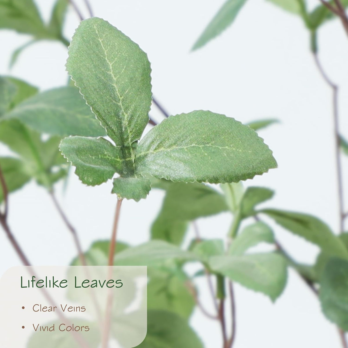 6ft Artificial Quince Leaf Tree with Realistic Trunks, 72in Faux Quince Leaf Tree with Lifelike Leaves for Garden, Home, Living Room Decor