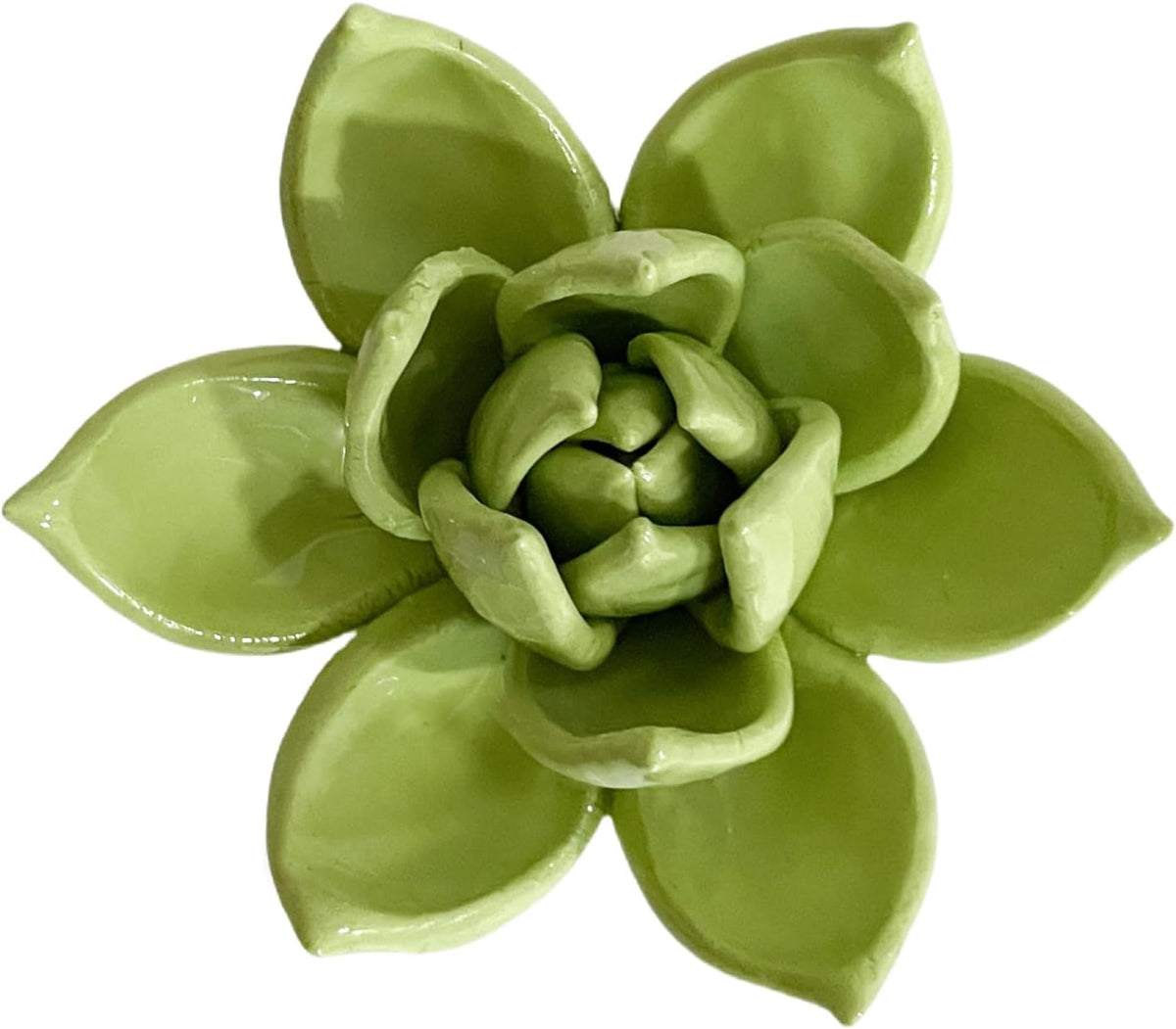 Protea, 2.76" Ceramic Flower Wall Art Décor, Artificial Flower Wall Sculpture，Handcrafted 3D Hanging Porcelain Flowers for Home，Hallway，Living Room (White) - Colors A