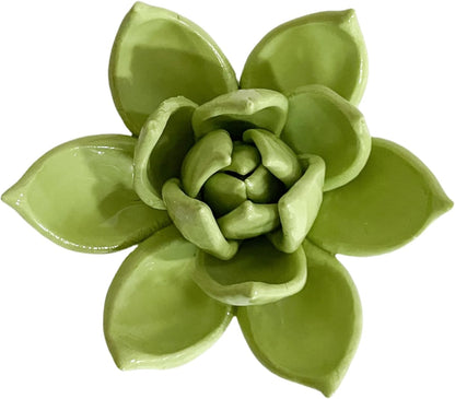 Protea, 2.76" Ceramic Flower Wall Art Décor, Artificial Flower Wall Sculpture，Handcrafted 3D Hanging Porcelain Flowers for Home，Hallway，Living Room (White) - Colors A