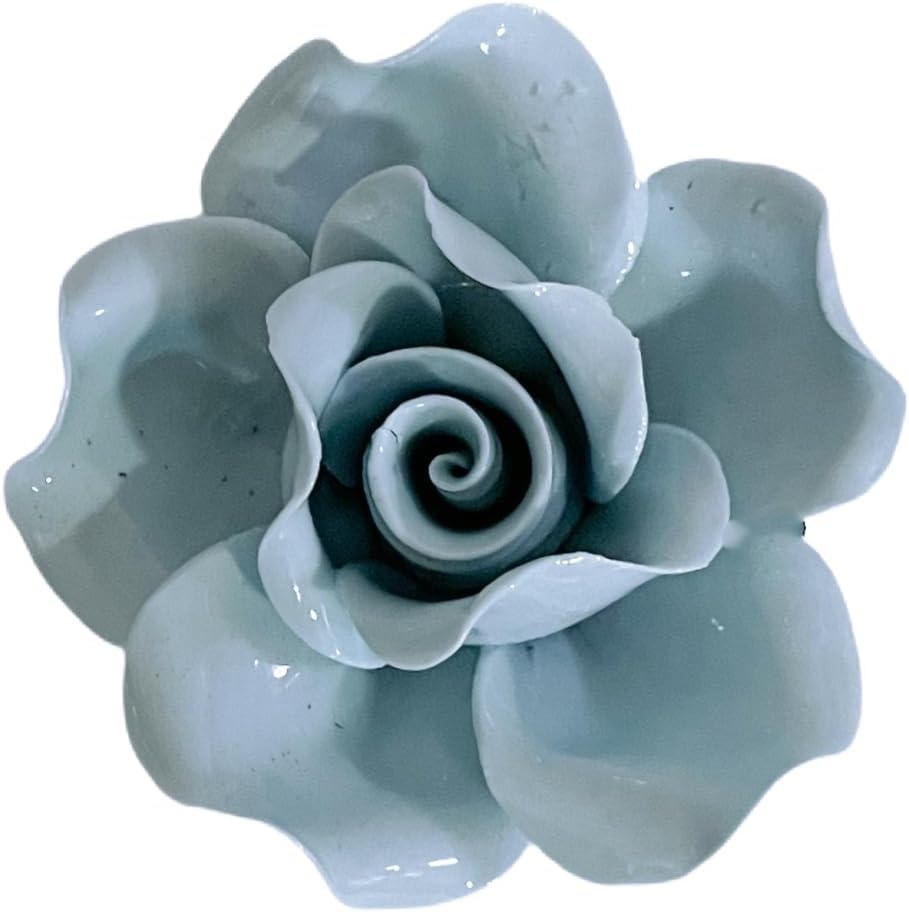 Protea, 2.76" Ceramic Flower Wall Art Décor, Artificial Flower Wall Sculpture，Handcrafted 3D Hanging Porcelain Flowers for Home，Hallway，Living Room (White) - Colors A