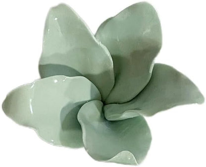 Protea, 2.76" Ceramic Flower Wall Art Décor, Artificial Flower Wall Sculpture，Handcrafted 3D Hanging Porcelain Flowers for Home，Hallway，Living Room (White) - Colors A
