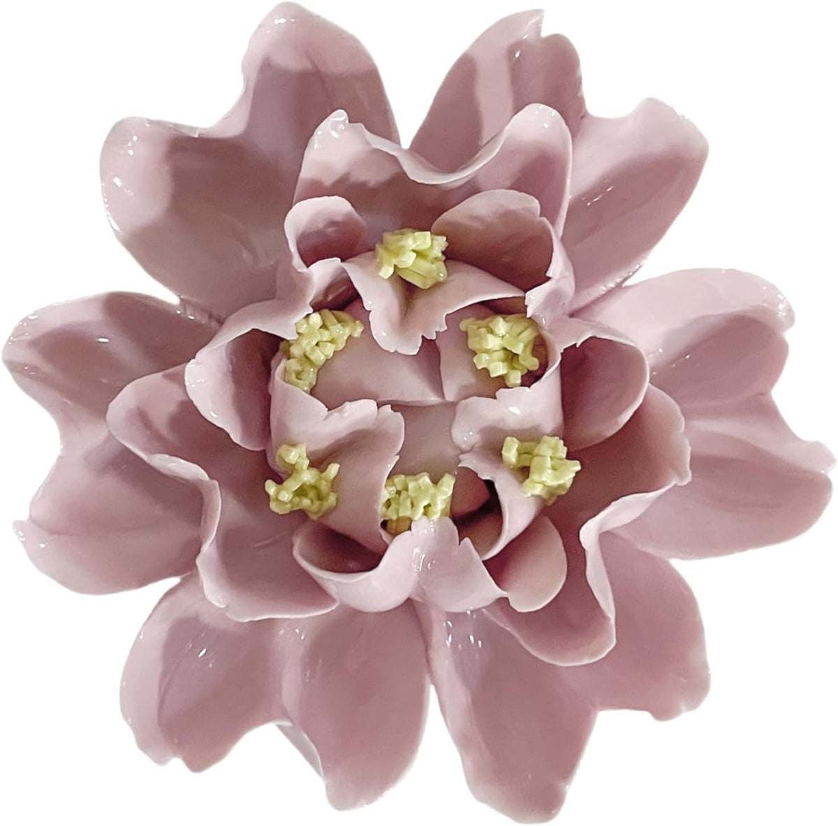 Protea, 2.76" Ceramic Flower Wall Art Décor, Artificial Flower Wall Sculpture，Handcrafted 3D Hanging Porcelain Flowers for Home，Hallway，Living Room (White) - Colors A