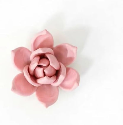 Protea, 2.76" Ceramic Flower Wall Art Décor, Artificial Flower Wall Sculpture，Handcrafted 3D Hanging Porcelain Flowers for Home，Hallway，Living Room (White) - Colors A