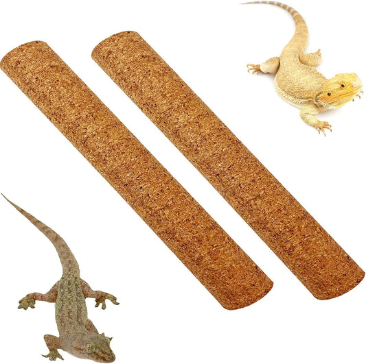 Cork Branch for Reptiles Climbing Branches 2 Pack Natural Tree Frog Cork Wood Stick Crested Geckos Habitat Decor for Snake Lizard Bearded Dragon Chameleon Terrarium 12 Inches