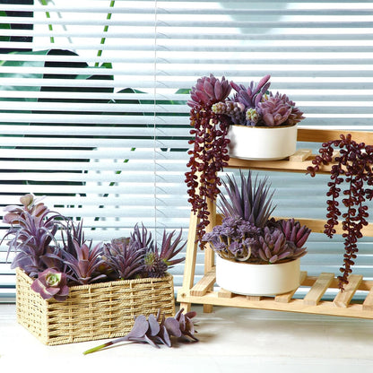 40 Pieces Artificial Succulent Plant Faux Realistic Fake Unpotted Mini Succulent for DIY Garden Home Office Indoor Decor (Elegant)