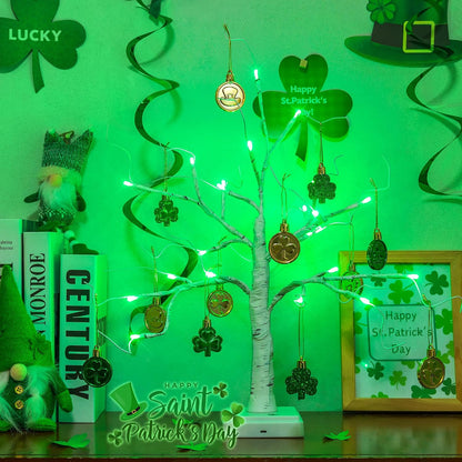Lighted Mini Birch Tabletop Christmas Decorations Tree, Warm White | 2ft 24LED, Battery & USB with Timer, Artificial Mini Tree for Indoor Xmas Bedroom Wedding Holiday Home Party Decor