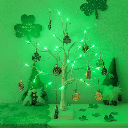 Lighted Mini Birch Tabletop Christmas Decorations Tree, Warm White | 2ft 24LED, Battery & USB with Timer, Artificial Mini Tree for Indoor Xmas Bedroom Wedding Holiday Home Party Decor
