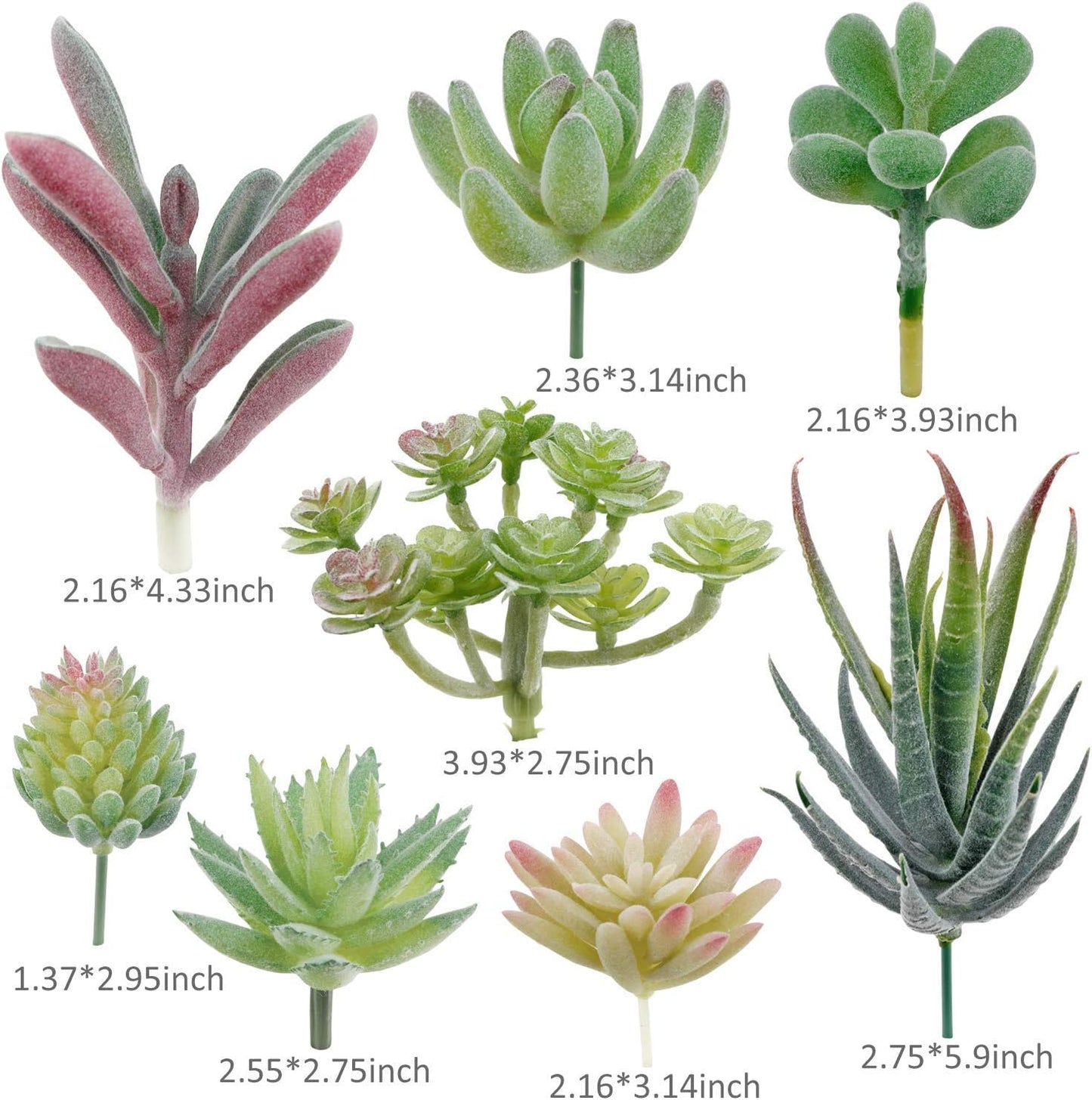 Artificial Succulents, 16 Pack Fake Succulents Plants Artificial Small Fake Plants Faux Succulents Unpotted for Lotus Landscape Decorative Garden Arrangement Decor