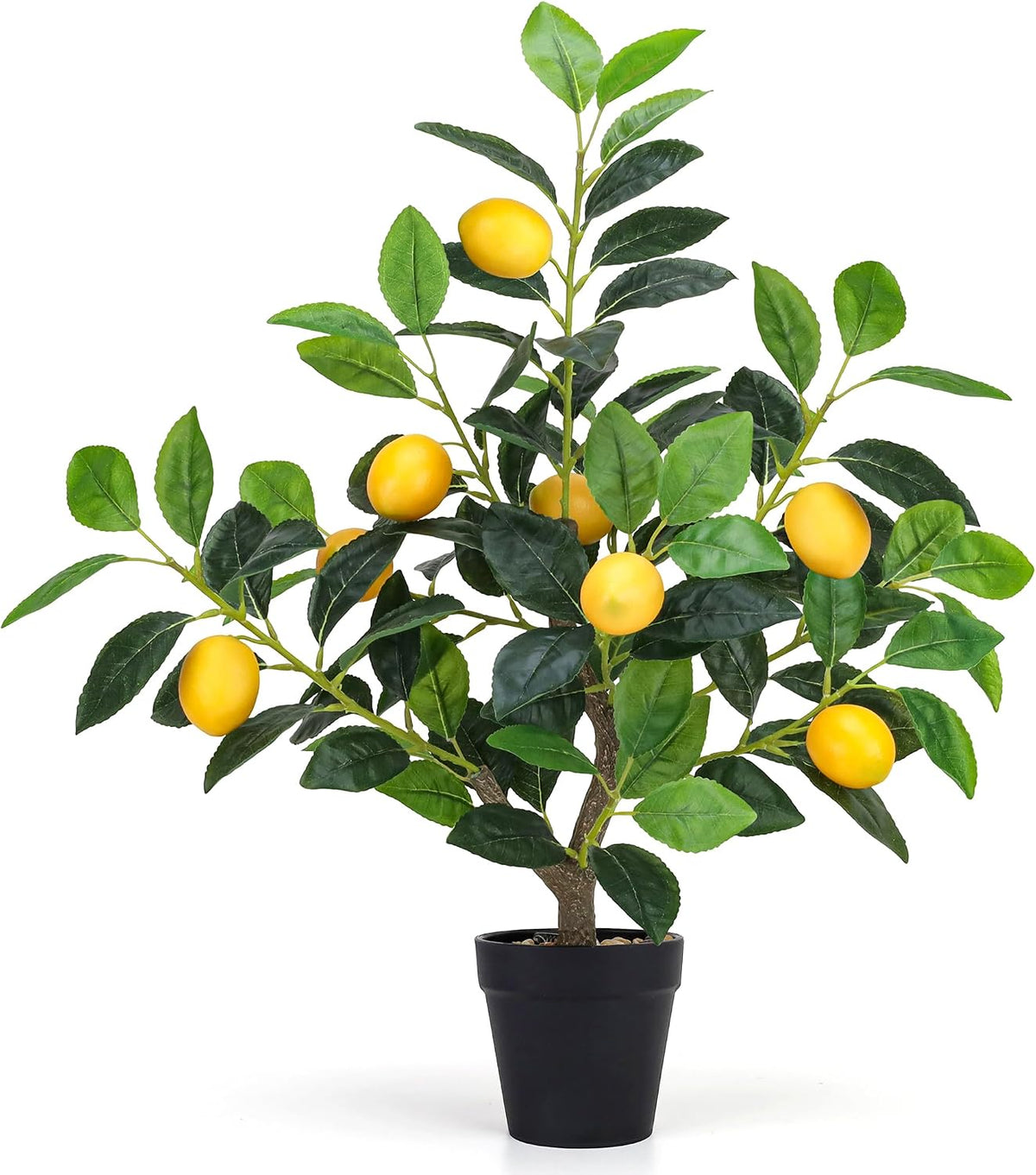20.9 Inch Artificial Lemons Tree Potted Fake Indoor Plants Decor