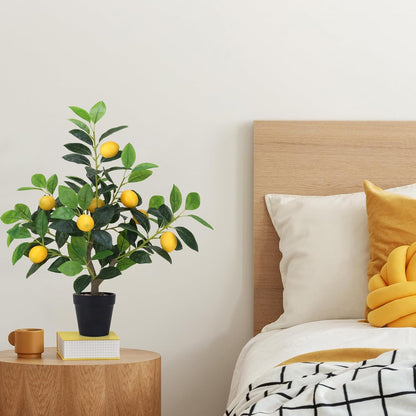 20.9 Inch Artificial Lemons Tree Potted Fake Indoor Plants Decor
