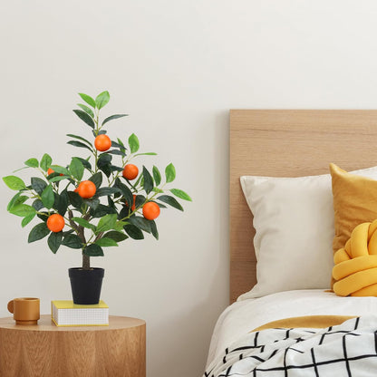 20.9 Inch Artificial Lemons Tree Potted Fake Indoor Plants Decor
