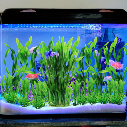 Aquarium Plants, 20pcs Fish Tank Decor Green Plants Artificial Aquarium Decorations for Household and Office Aquarium Simulation, Small to Large