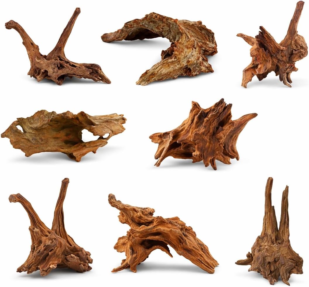 Azil Natural Aquarium Driftwood Root – Driftwood for Aquarium Decor, 170g~0.38lb (14″–16″), Fish Tanks, Terrariums, Aquascaping & Planted Tanks