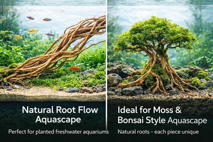 Azil Natural Aquarium Driftwood Root – Driftwood for Aquarium Decor, 170g~0.38lb (14″–16″), Fish Tanks, Terrariums, Aquascaping & Planted Tanks