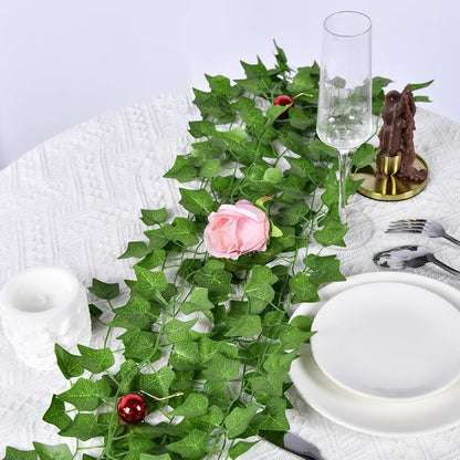 50 Pack 375 Feet Fake Vines for Room Decor Artificial lvy Greenery Garland Vine Leaves, Leaf Plants Flowers Foliage for Bedroom,Garden Wall.Decor Indoor Outdoor