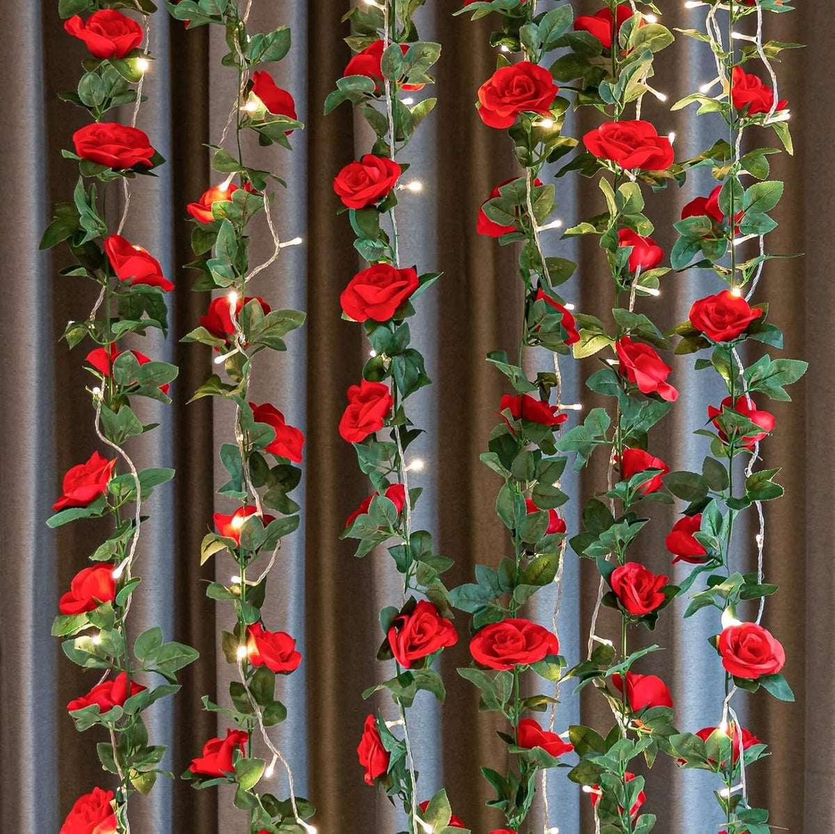 2 Pack 16FT Artificial Silk Rose Garland Vine