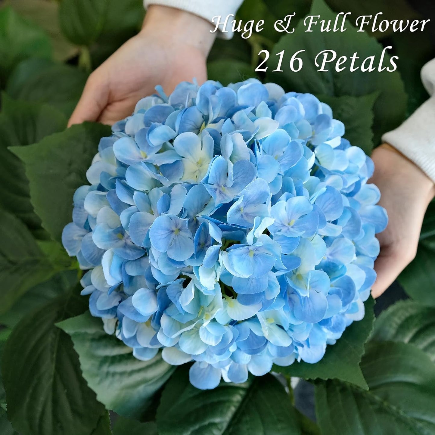 JINWOE Pink Flowers Silk Artificial Hydrangeas, 4Pcs 22" Lifelike Large Silk Flowers with Stems, Artificial Flowers for Wedding Bouquet Table Centerpieces Outdoor Home
