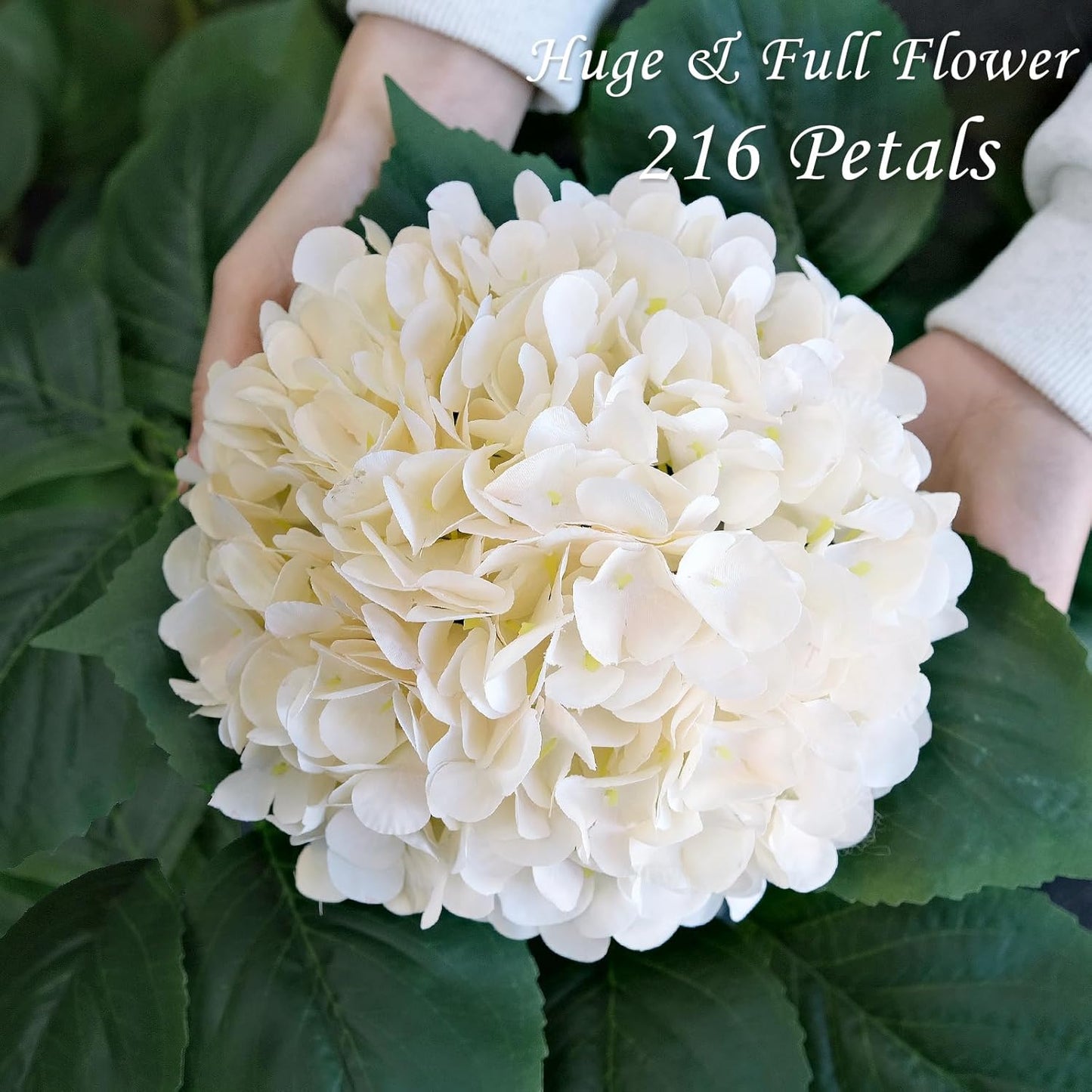 JINWOE Pink Flowers Silk Artificial Hydrangeas, 4Pcs 22" Lifelike Large Silk Flowers with Stems, Artificial Flowers for Wedding Bouquet Table Centerpieces Outdoor Home