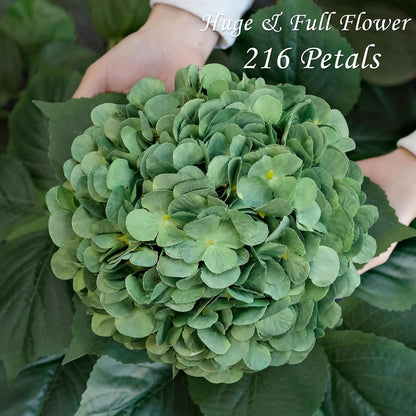 JINWOE Pink Flowers Silk Artificial Hydrangeas, 4Pcs 22" Lifelike Large Silk Flowers with Stems, Artificial Flowers for Wedding Bouquet Table Centerpieces Outdoor Home