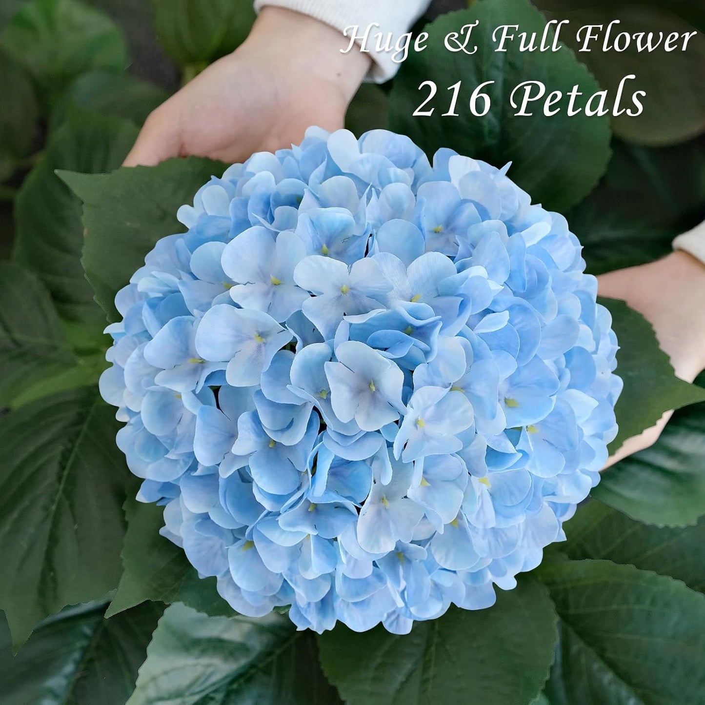 JINWOE Pink Flowers Silk Artificial Hydrangeas, 4Pcs 22" Lifelike Large Silk Flowers with Stems, Artificial Flowers for Wedding Bouquet Table Centerpieces Outdoor Home