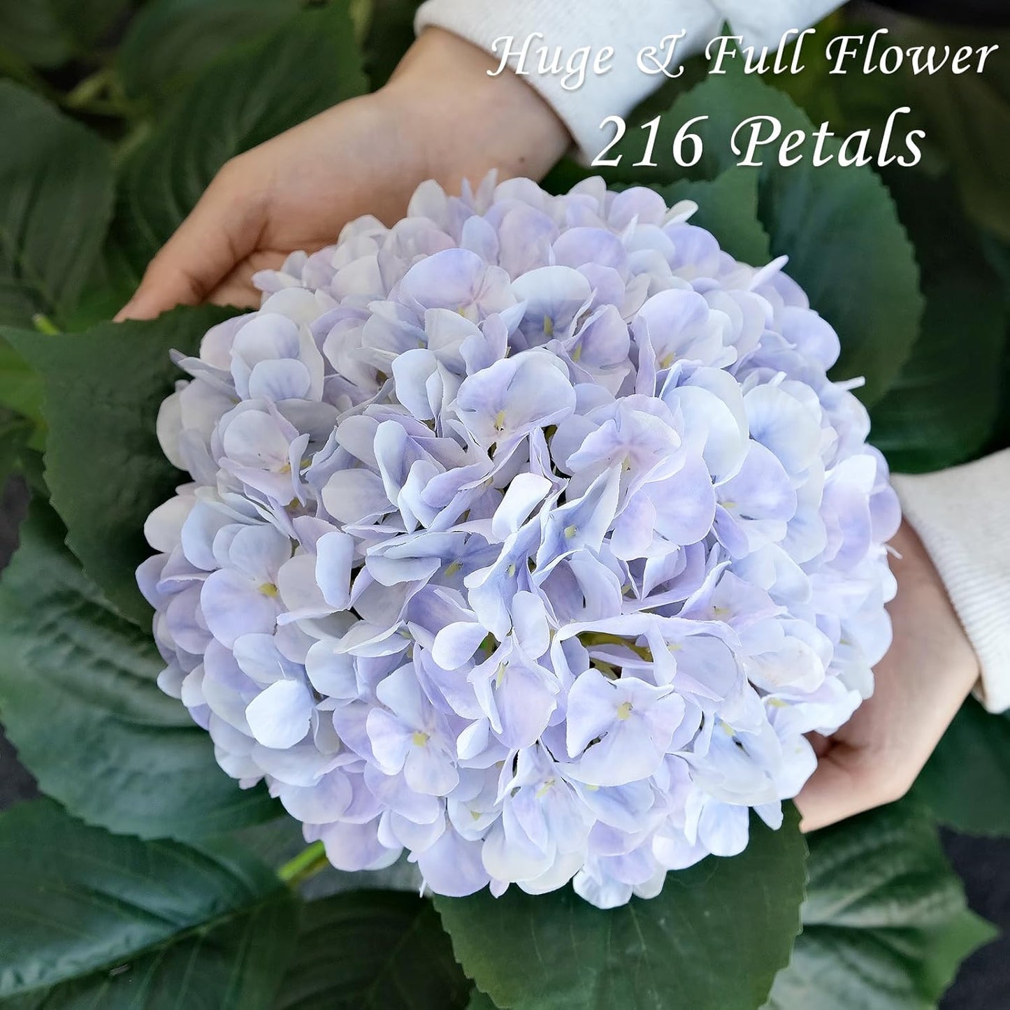 JINWOE Pink Flowers Silk Artificial Hydrangeas, 4Pcs 22" Lifelike Large Silk Flowers with Stems, Artificial Flowers for Wedding Bouquet Table Centerpieces Outdoor Home