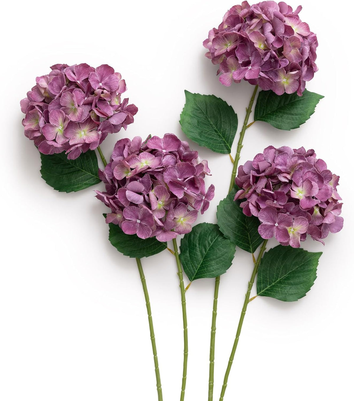 Purple Hydrangea Artificial Flowers Fake Faux Hydrangeas Stem