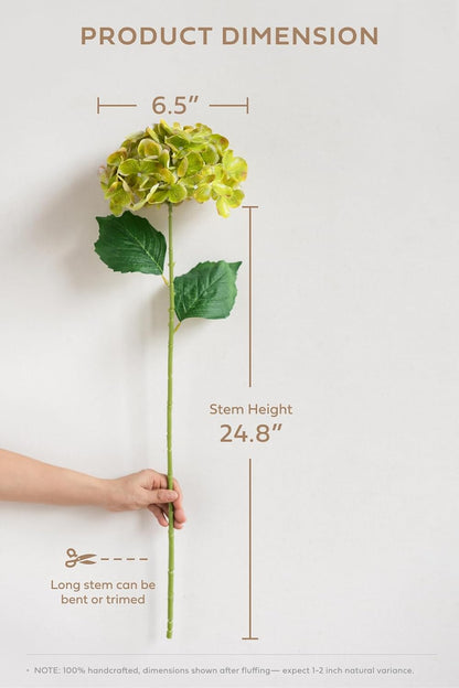 Purple Hydrangea Artificial Flowers Fake Faux Hydrangeas Stem