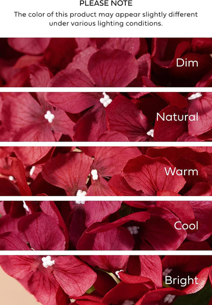 Purple Hydrangea Artificial Flowers Fake Faux Hydrangeas Stem