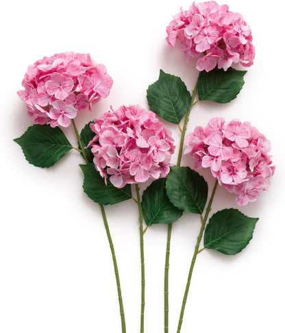 Purple Hydrangea Artificial Flowers Fake Faux Hydrangeas Stem