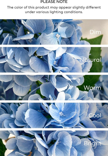 Purple Hydrangea Artificial Flowers Fake Faux Hydrangeas Stem