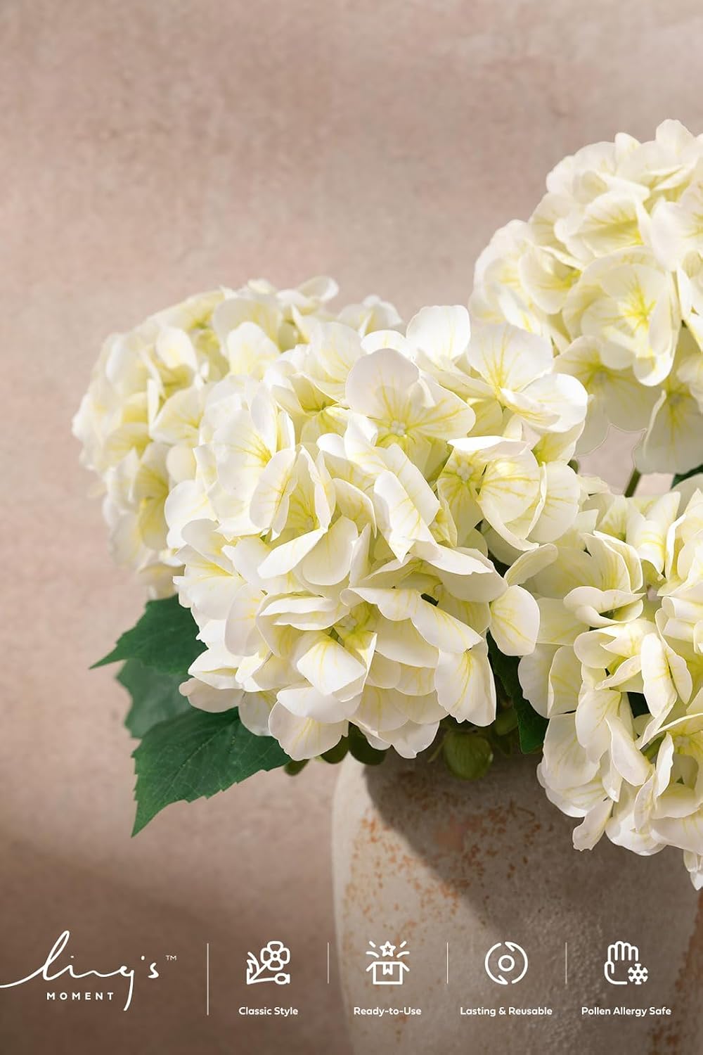 Purple Hydrangea Artificial Flowers Fake Faux Hydrangeas Stem