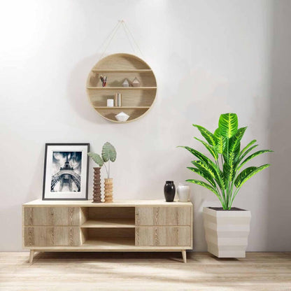 Artificial Plants Fake Banana Tree with Green Leaves in Plastic Pot 80cm Faux Strelitzia Jungle Tropical Plants Greenery Decoration for Home Indoor Outdoor Office Garden (Yellow)