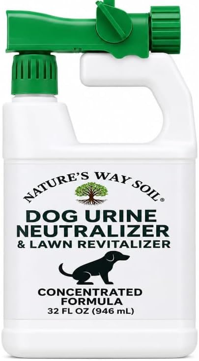 Dog Urine Neutralizer for Lawns, 32 oz – Dog Pee Grass Repair Spray for Yellow Spots, Brown Spots & Outdoor Odor – Bundle with 1 Gallon for 49.99 – Covers Up to 5,000 Sq Ft