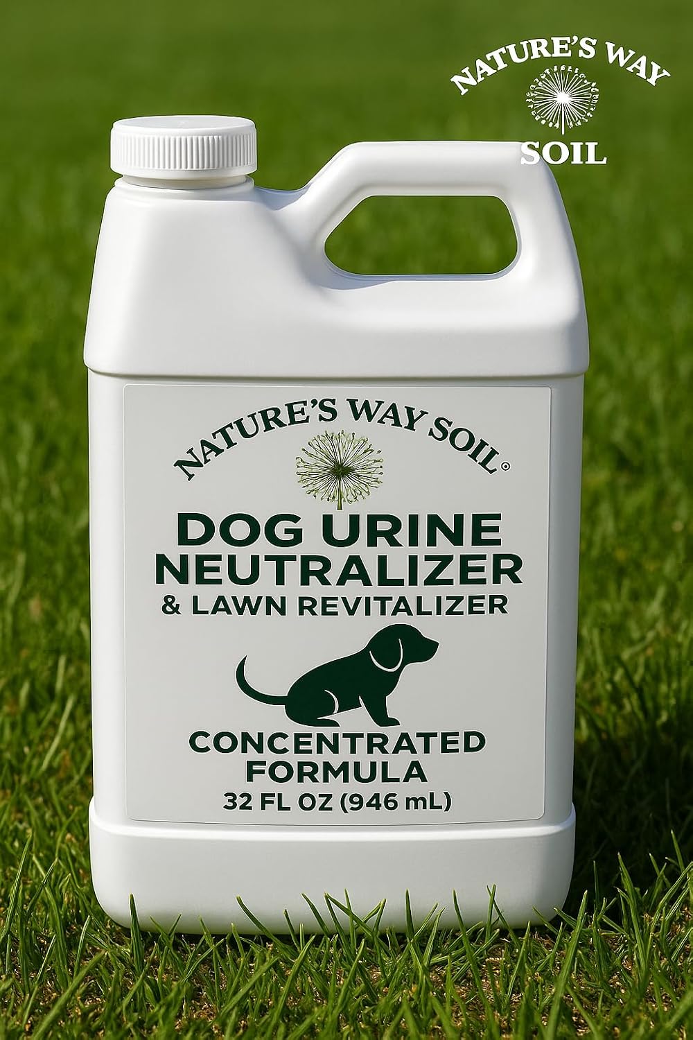 Dog Urine Neutralizer for Lawns, 32 oz – Dog Pee Grass Repair Spray for Yellow Spots, Brown Spots & Outdoor Odor – Bundle with 1 Gallon for 49.99 – Covers Up to 5,000 Sq Ft