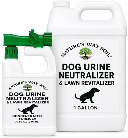 Dog Urine Neutralizer for Lawns, 32 oz – Dog Pee Grass Repair Spray for Yellow Spots, Brown Spots & Outdoor Odor – Bundle with 1 Gallon for 49.99 – Covers Up to 5,000 Sq Ft