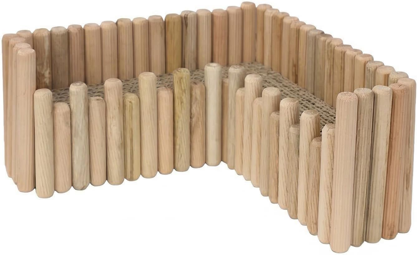 Hamster Cage Sprays Flower Foraging Holder - Natural Wood Feeding Stand, Small Pet Habitat Accessories for Hamsters Mouse Guinea Pig Dwarf Gerbils Syrian Mice (Leaf - Rectangle)