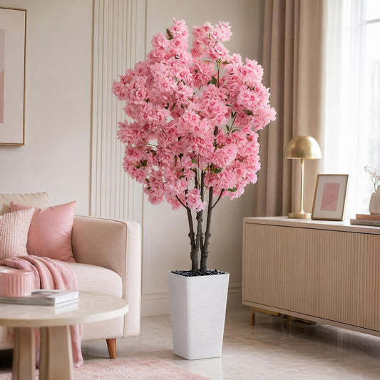 Artificial Cherry Blossom Tree 5FT, Pink Large Fake Plants Indoor