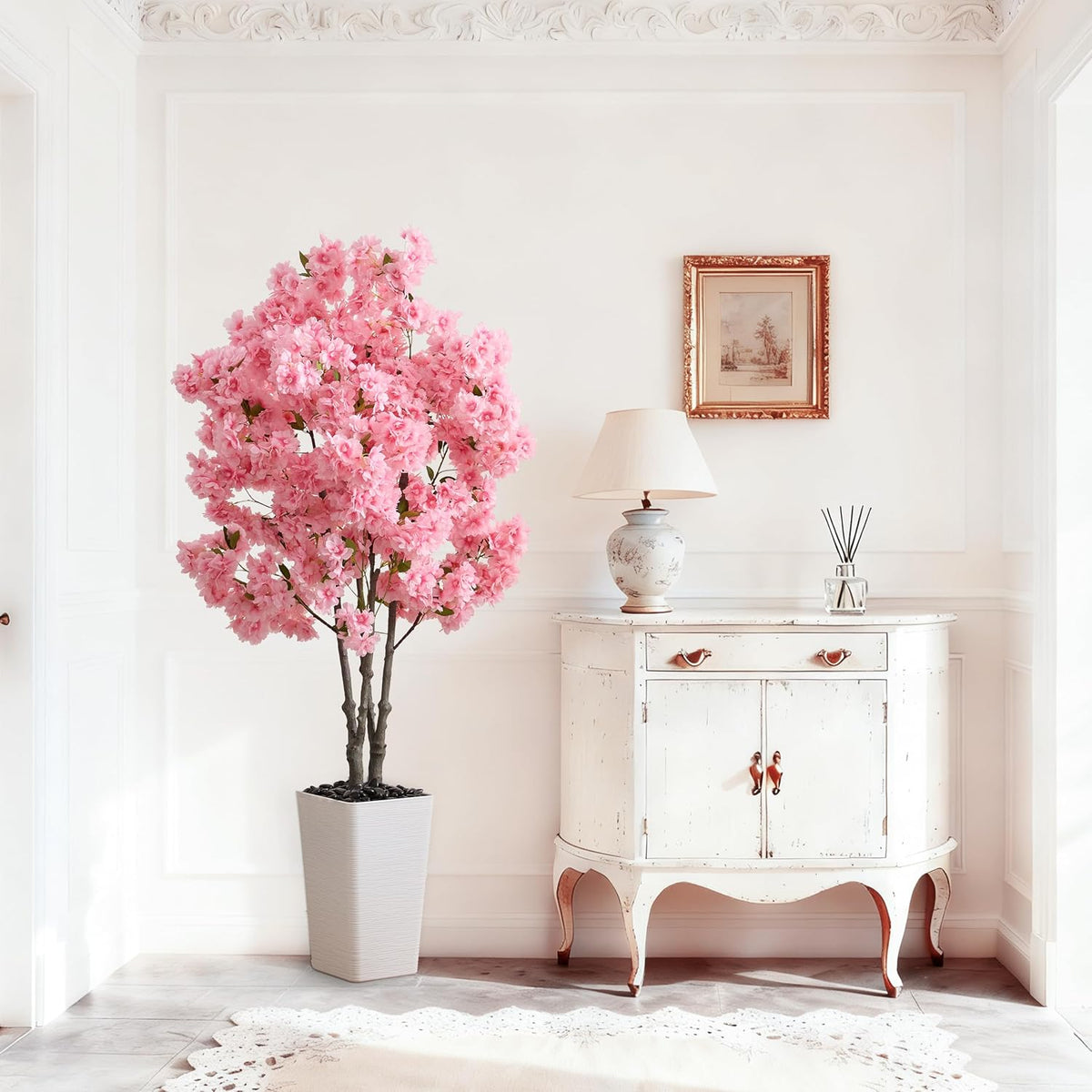 Artificial Cherry Blossom Tree 5FT, Pink Large Fake Plants Indoor