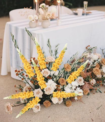 8PCS White Snapdragon Artificial Flowers Delphinium Artificial Silk Flowers Long Stem Hyacinth Fake Flowers for Wedding Home Outdoor Party Floral Arrangement Centerpiece Table Decoration (White)