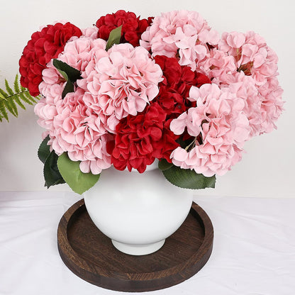 Dusty Blue Hydrangea Artificial Flowers Bulk - 6 PCS Large 54 Heads | Faux Silk Hydrangeas Bouquets for Wedding Events Party Table Centerpieces Decorations