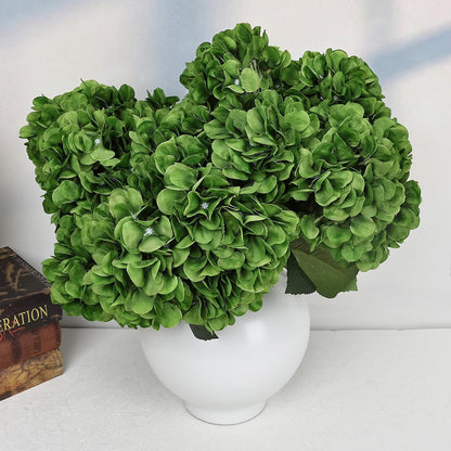 Dusty Blue Hydrangea Artificial Flowers Bulk - 6 PCS Large 54 Heads | Faux Silk Hydrangeas Bouquets for Wedding Events Party Table Centerpieces Decorations