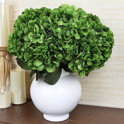 Dusty Blue Hydrangea Artificial Flowers Bulk - 6 PCS Large 54 Heads | Faux Silk Hydrangeas Bouquets for Wedding Events Party Table Centerpieces Decorations