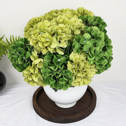Dusty Blue Hydrangea Artificial Flowers Bulk - 6 PCS Large 54 Heads | Faux Silk Hydrangeas Bouquets for Wedding Events Party Table Centerpieces Decorations