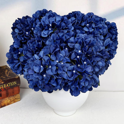 Dusty Blue Hydrangea Artificial Flowers Bulk - 6 PCS Large 54 Heads | Faux Silk Hydrangeas Bouquets for Wedding Events Party Table Centerpieces Decorations
