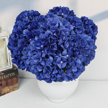 Dusty Blue Hydrangea Artificial Flowers Bulk - 6 PCS Large 54 Heads | Faux Silk Hydrangeas Bouquets for Wedding Events Party Table Centerpieces Decorations