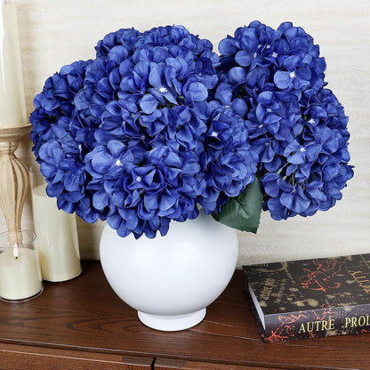 Dusty Blue Hydrangea Artificial Flowers Bulk - 6 PCS Large 54 Heads | Faux Silk Hydrangeas Bouquets for Wedding Events Party Table Centerpieces Decorations