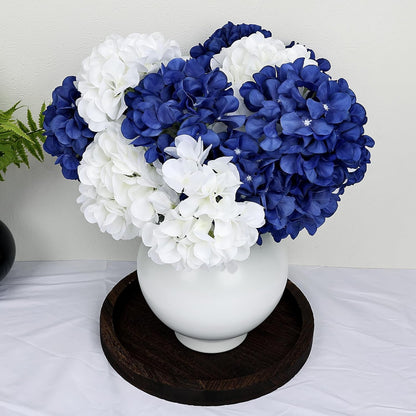 Dusty Blue Hydrangea Artificial Flowers Bulk - 6 PCS Large 54 Heads | Faux Silk Hydrangeas Bouquets for Wedding Events Party Table Centerpieces Decorations