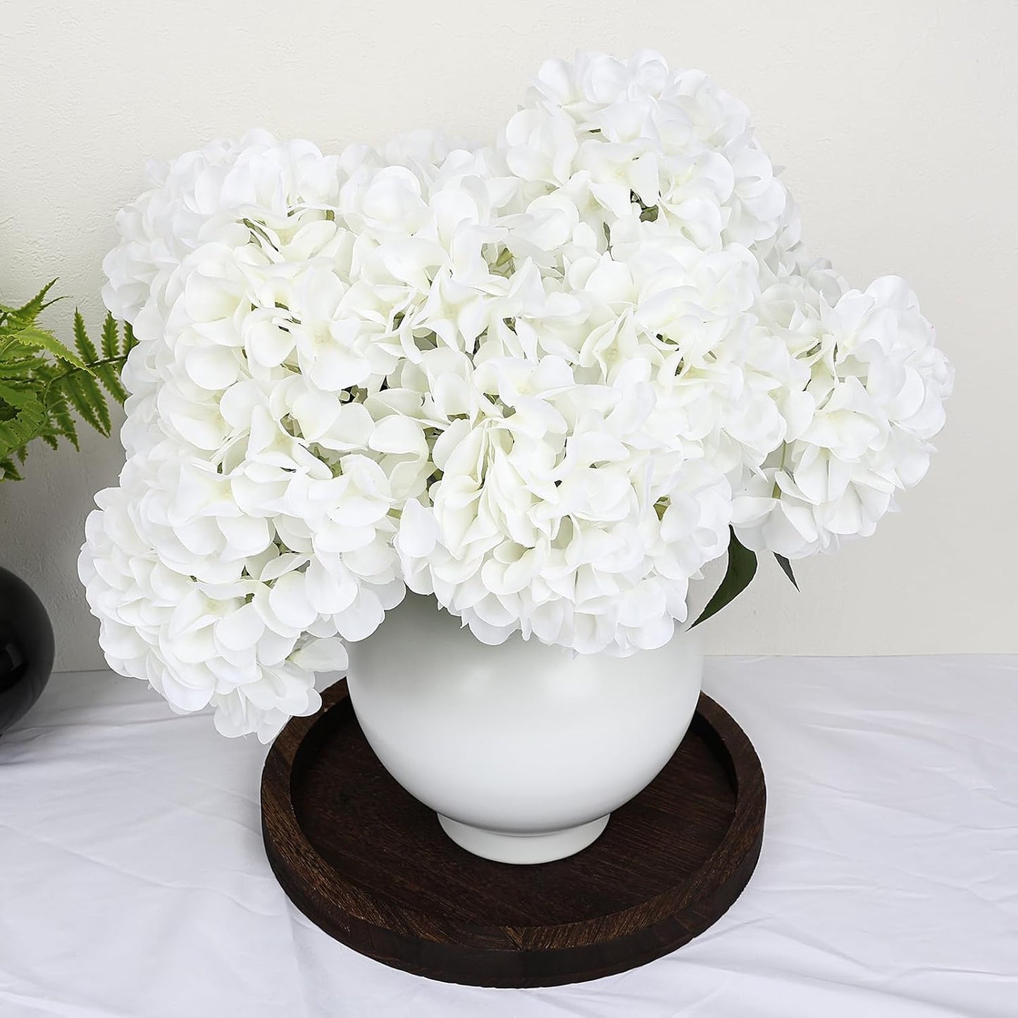 Dusty Blue Hydrangea Artificial Flowers Bulk - 6 PCS Large 54 Heads | Faux Silk Hydrangeas Bouquets for Wedding Events Party Table Centerpieces Decorations